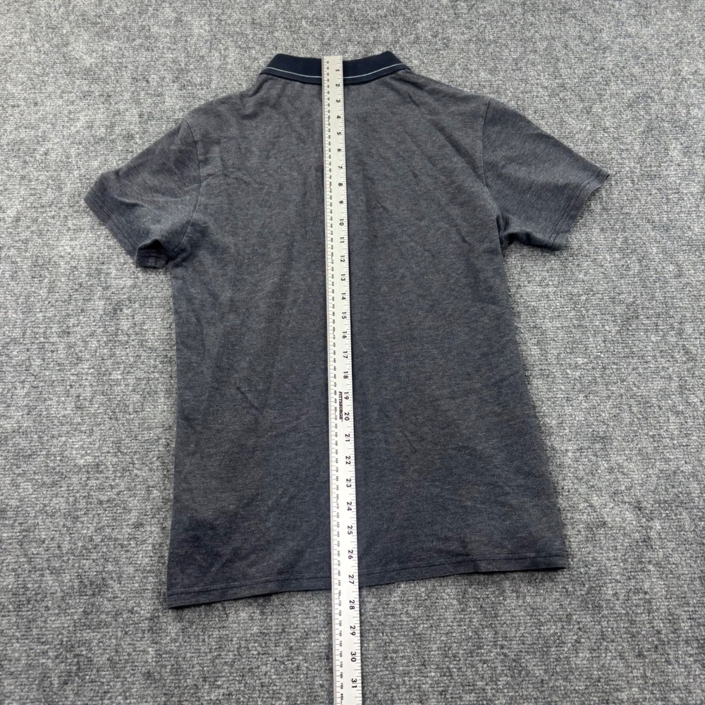 HUGO BOSS Polo Shirt Size Small Gray Short Sleeve Cotton Pique Men's - Picture 5 of 7